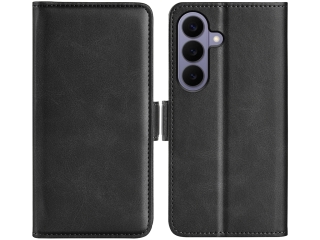 Samsung Galaxy S26+ Leder Hülle Karten Ledertasche schwarz