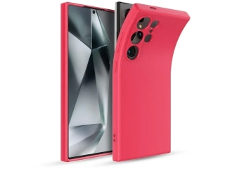 Samsung Galaxy S24 Ultra Liquid Silikon Case Hülle Raspberry pink