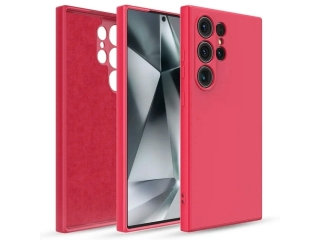 Samsung Galaxy S24 Ultra Liquid Silikon Case Hülle Raspberry pink