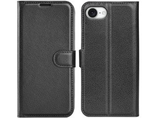 Apple iPhone 17e Lederhülle Portemonnaie Karten Etui schwarz
