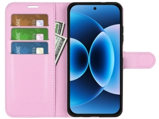 Xiaomi 17 Lederhülle Portemonnaie Karten Etui rosa