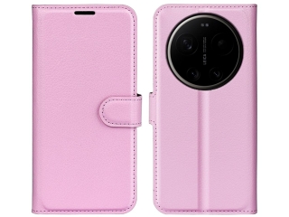 Xiaomi 17 Ultra Lederhülle Portemonnaie Karten Etui rosa
