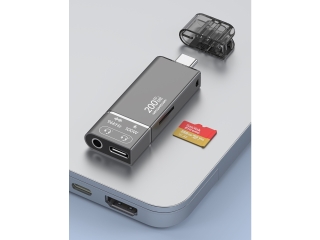 USB-C TF Kartenleser 4-in-1 mit 3.5mm Klinke & 100W PD