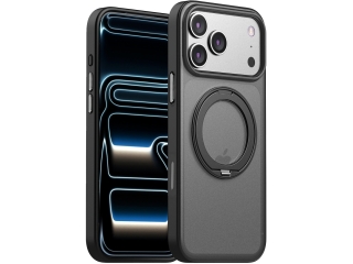 Apple iPhone 17 Pro Fallschutz Hülle mit MagSafe Standring schwarz