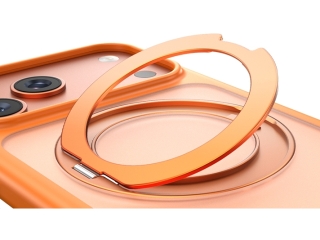 Apple iPhone 17 Pro Max Fallschutz Hülle mit MagSafe Standring orange