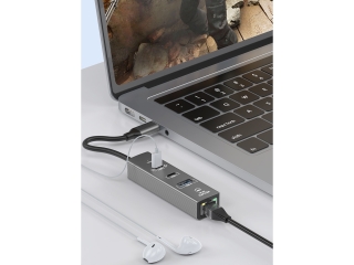 USB-C zu Gigabit Ethernet Adapter mit 100W PowerDelivery USB 3.0