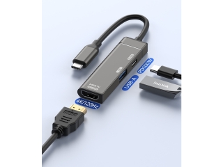 USB-C auf HDMI Monitor TV Adapter 4K 120Hz & 100W Charge-In