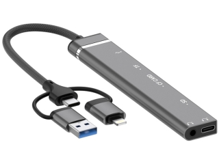 All-in-One Adapter Hub - SD/TF/CF Kartenleser & Audioanschluss