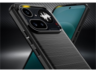 Nothing Phone (4a) Pro Carbon Gummi Hülle TPU Case schwarz