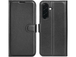 Samsung Galaxy A57 Lederhülle Portemonnaie Karten Etui schwarz