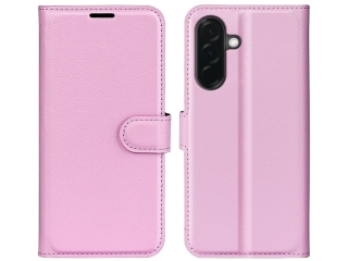 Samsung Galaxy A57 Lederhülle Portemonnaie Karten Etui rosa
