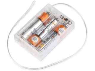 3x AA Mignon Batteriehalter transparent