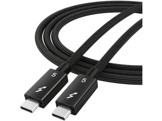 Thunderbolt 5 Nylon Braid Kabel 2m 80 Gbps 240 Watt 8K USB4