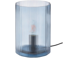 IKEA MIKROKLIN Tischleuchte Glas blau