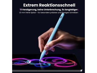 Magnetischer Stylus Pen mit Neigungserkennung für iPad - hellblau