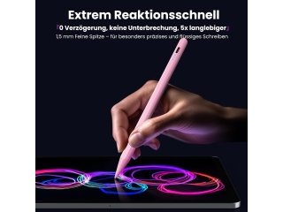 Magnetischer Stylus Pen mit Neigungserkennung für iPad - rosa
