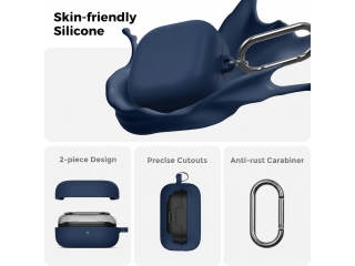 Samsung Galaxy Buds4 Pro Liquid Silikon Case Hülle navyblau