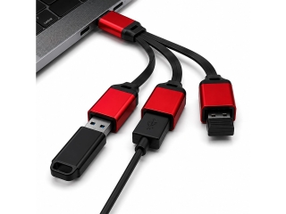 USB-C OTG Hub 3-Port USB 3.0, USB-A Adapter für iPhone, iPad & PC