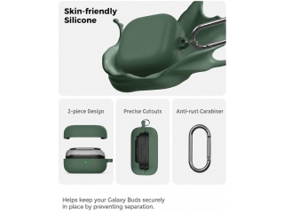 Samsung Galaxy Buds4 Pro Liquid Silikon Case Hülle nachtgrün