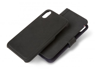 Decoded Leder iPhone Xs Max Hülle Backcover & Kreditkartenfach schwarz