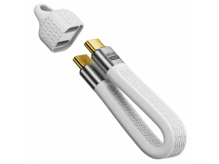 USB-C Schlüsselanhänger Kabel 240W PD 40Gbps 8K weiss