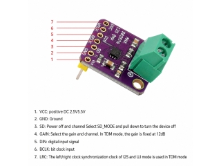 MAX98357A I2S Class-D Audioverstärker Modul 3W Mono