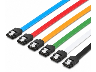 SATA 3.0 Datenkabel 50 cm 6 Gbit/s gerade mit Metallclip – Orange