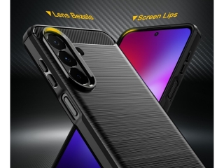 Samsung Galaxy A27 Carbon Gummi Hülle TPU Case schwarz