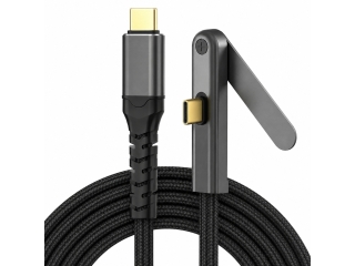 USB-C PD Charge 2m Winkelkabel mit Kickstand Handyhalterung 