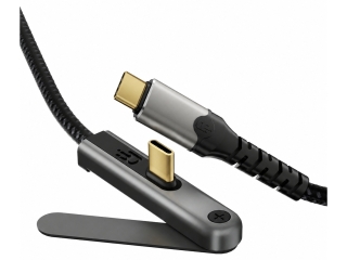 USB-C PD Charge 2m Winkelkabel mit Kickstand Handyhalterung 