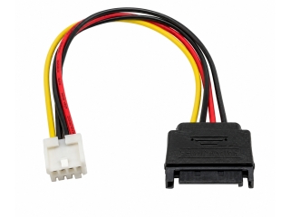 SATA 15-Pin Stecker auf Floppy 4-Pin Buchse Stromadapterkabel