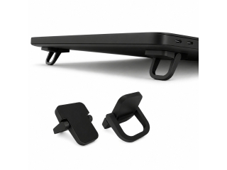 Mini Laptopständer - 2er-Set mit faltbaren Standfüssen schwarz
