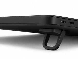 Mini Laptopständer - 2er-Set mit faltbaren Standfüssen schwarz