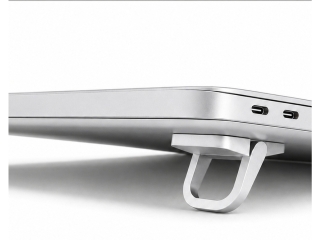 Mini Laptopständer - 2er-Set mit faltbaren Standfüssen silber