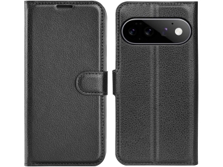 Google Pixel 11 Lederhülle Portemonnaie Karten Etui schwarz