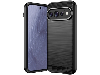 Google Pixel 11 Carbon Gummi Hülle TPU Case schwarz