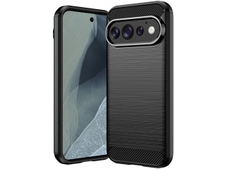 Google Pixel 11 Pro Carbon Gummi Hülle TPU Case schwarz