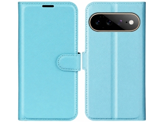 Google Pixel 11 Pro XL Lederhülle Portemonnaie Karten Etui hellblau