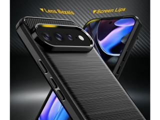 Google Pixel 11 Pro XL Carbon Gummi Hülle TPU Case schwarz