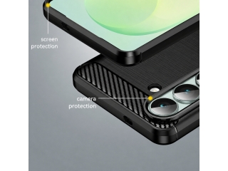 Samsung Galaxy S26 FE Carbon Gummi Hülle TPU Case schwarz