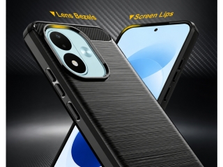 Xiaomi Redmi Note 17 Carbon Gummi Hülle TPU Case schwarz