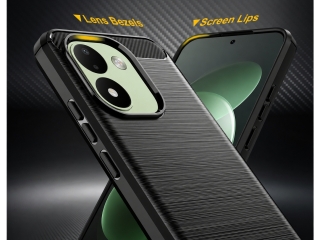 Xiaomi Redmi Note 17 Pro Max Carbon Gummi Hülle TPU Case schwarz