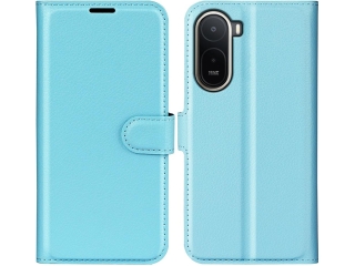 Xiaomi Redmi A7 Pro 4G Lederhülle Portemonnaie Karten Etui hellblau
