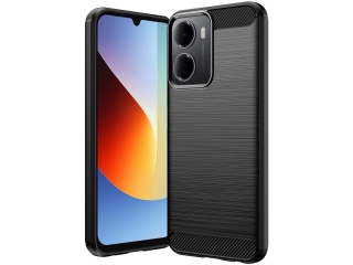 Xiaomi Redmi A7 Pro 4G Carbon Gummi Hülle TPU Case schwarz