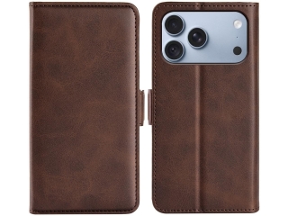 Apple iPhone 18 Pro Leder Hülle Karten Ledertasche mokka