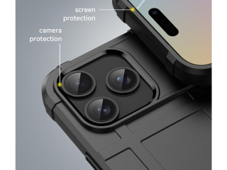 Apple iPhone 18 Pro Max Rugged Shield Anti-Shock Case schwarz