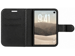 Apple iPhone Duo Lederhülle Portemonnaie Karten Etui schwarz