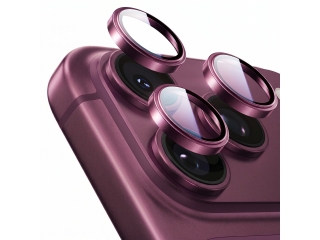 Apple iPhone 18 Pro Max Kameraschutz Glas mit Aluminiumrahmen burgundy
