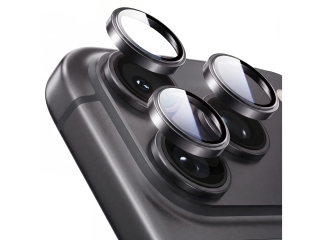 Apple iPhone 18 Pro Max Kameraschutz Glas mit Aluminiumrahmen schwarz