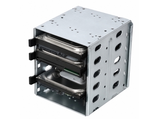 HDD Cage 5-Bay für 5x 3,5 Zoll Festplatten in 3x 5,25 Zoll Schächte